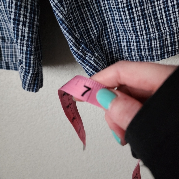 CHEROKEE x VINTAGE pull on boxer style shorts with pockets in blue plaid size L - Picture 5 of 9